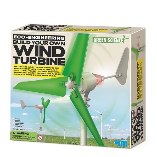 8503378 4M 00-03378 Aktivitetspakke, Build Your Wind Turbine Green Science, 4M